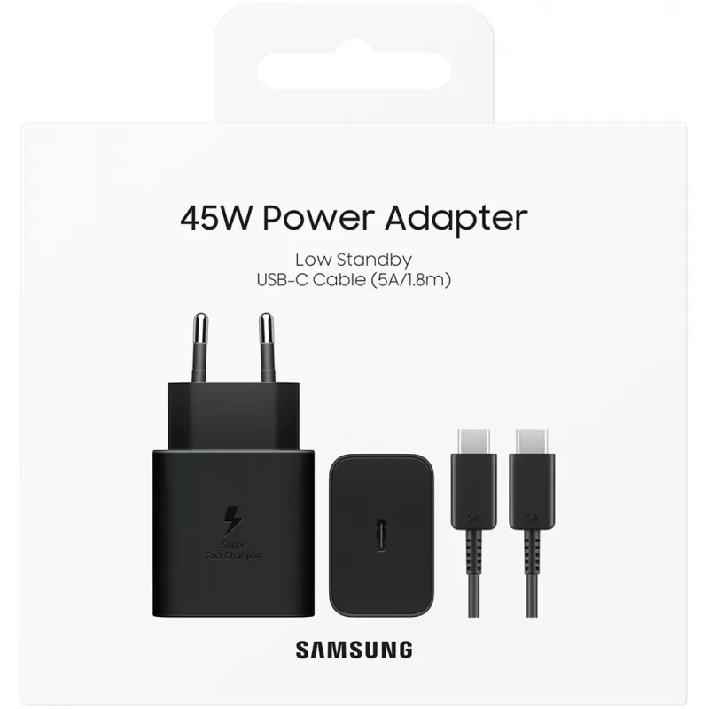 Cargador Samsung USB-C EP-T4511XBEGWW 45W - Black