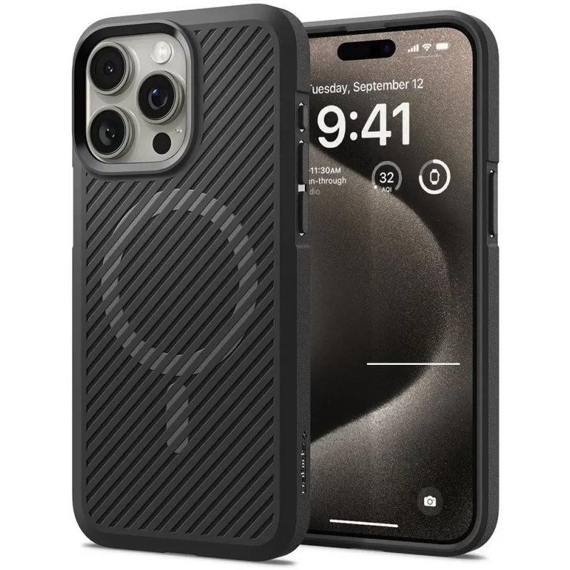 Capa Spigen IPhone 15 Pro Max ACS06442 Core Armor MagFit - Matte Black