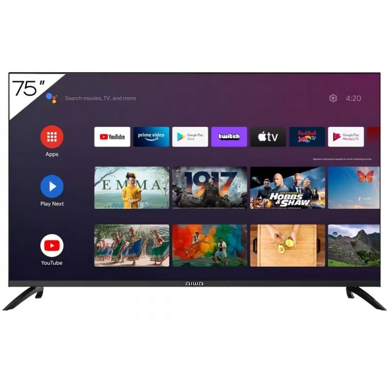 Smart TV LED Aiwa 75" AW75B4K 4K Ultra HD