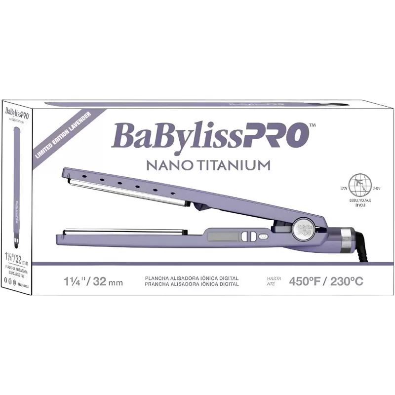 Alisador BaBylissPro Nano Titanium BNTLV4091TUZ 2V - Lavender