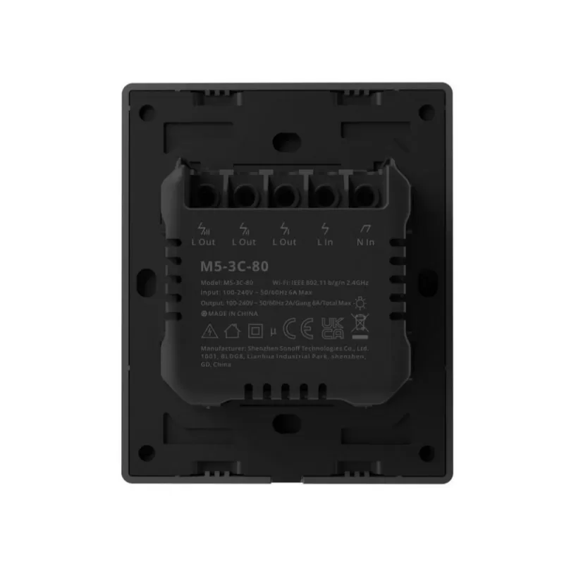 Interruptor de Pared Smart Sonoff M5-3C-80 Wi-Fi 2V - Dim Gray