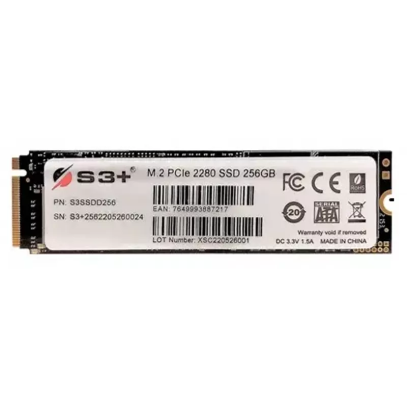 SSD M.2 PCle NVMexpress S3+ 256GB (S3SSDD256)