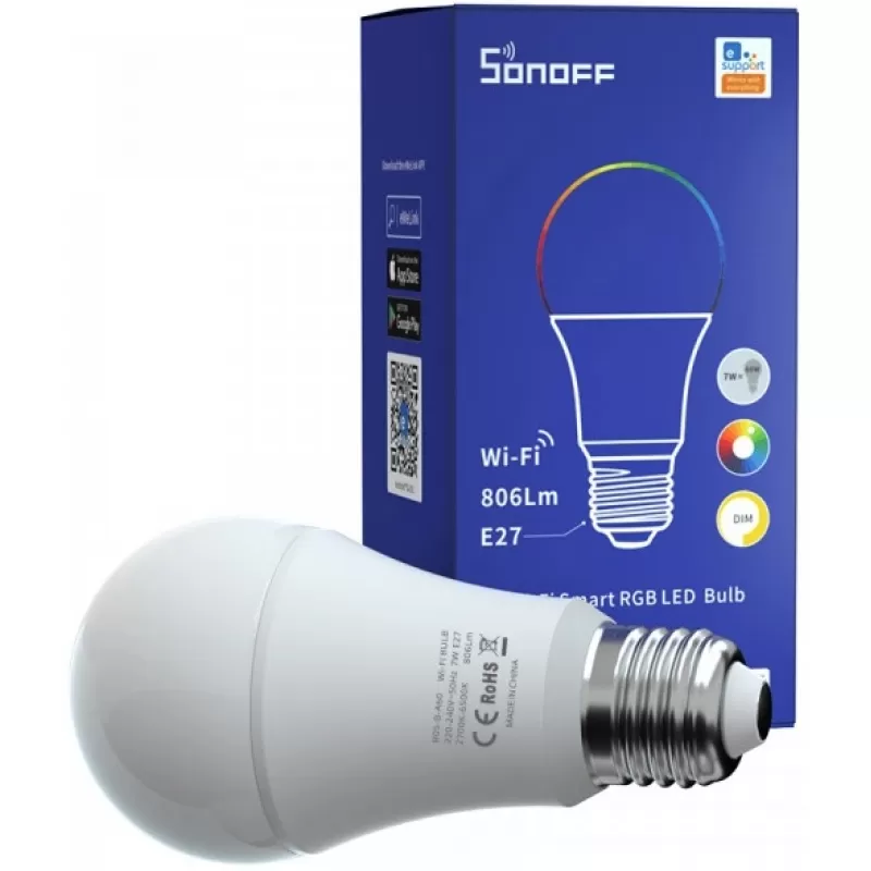 Lámpara Smart Sonoff B05-B-A60 Alexa 9W 220-240V RGB