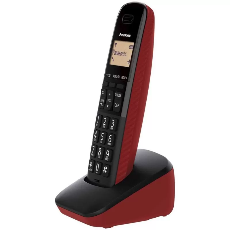 Teléfono Inalámbrino Panasonic KX-TGB310LAR 2V - Negro/Rojo