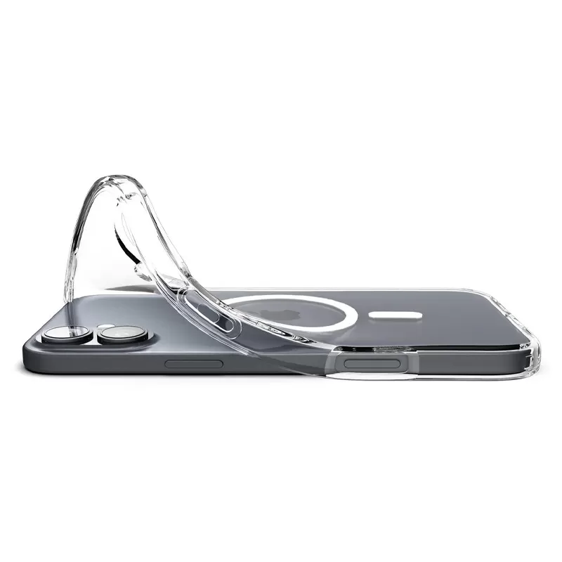 Capa Spigen iPhone 16 ACS08394 Crystal Flex MagFit - Crystal Clear (Caja Fea)