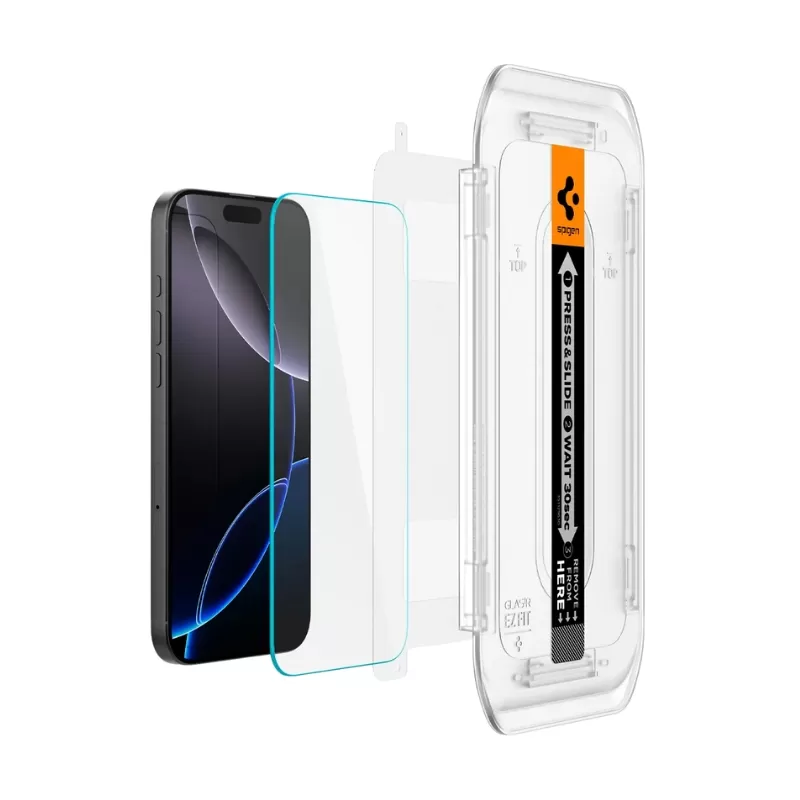 Pelicula Spigen iPhone 16 Pro AGL07928 GlastR Ez Fit - 2 Unidades