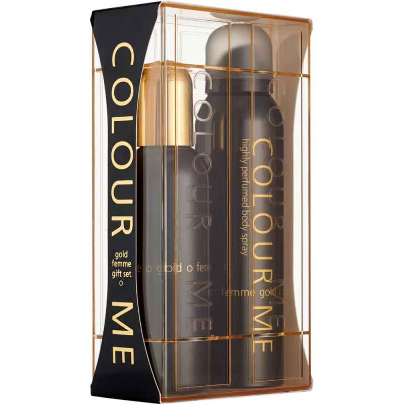 Kit Perfume Colour Me Femme Gold EDP 100ml + Body ...