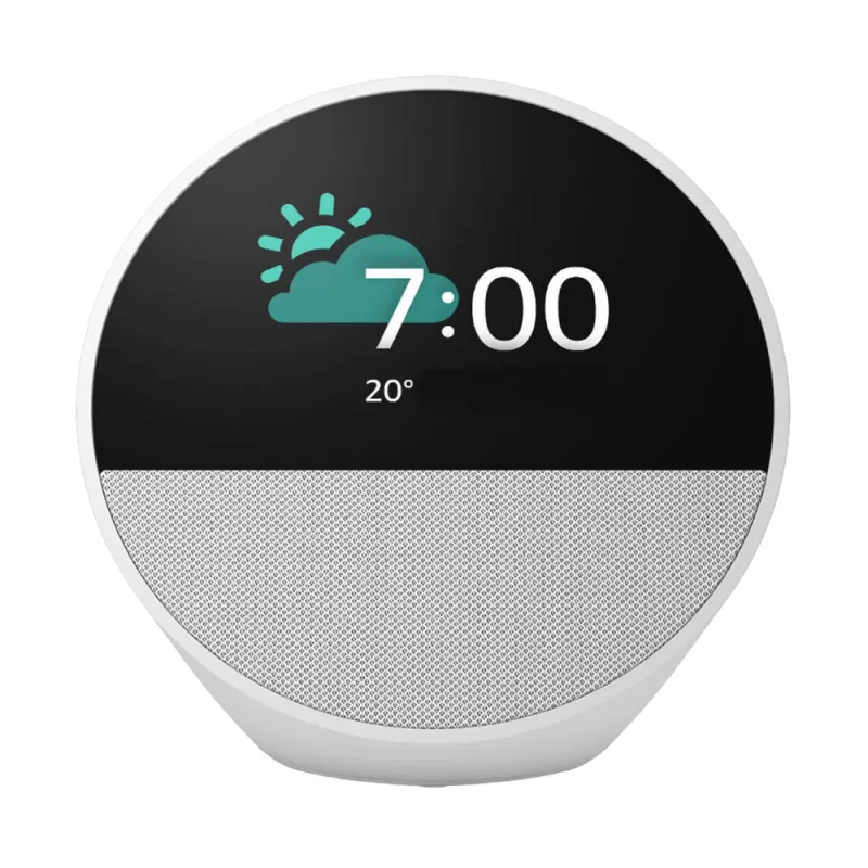 Speaker Smart Amazon Echo Spot Clock with Alexa - White