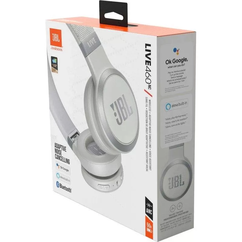 Auricular JBL Live 460NC Bluetooth - White