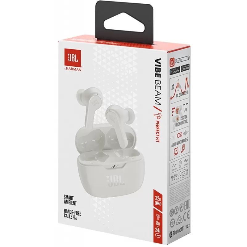 Auricular JBL Wave Beam Bluetooth - White