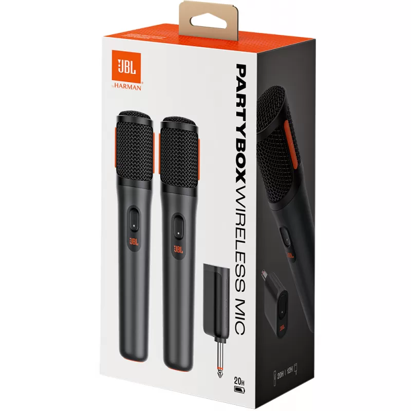 Micrófono JBL PartyBox Wireless Mic - Black (2 Unidades)