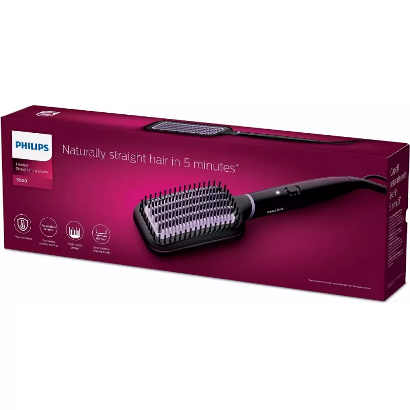 Cepillo Alisador Philips StyleCare Essential 5000 BHH880/00 2V - Black/Purple