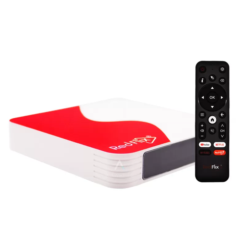 Receptor RedFlix Red+ 2/16GB Wi-Fi 4K - White/Red