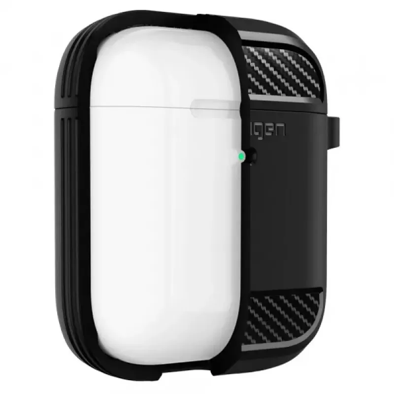 Capa Spigen para AirPods (1st/2nd Gen) ASD01117 Rugged Armor - Matte Black