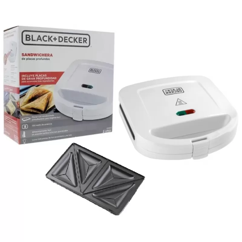 Sandwichera Black+Decker SM24520-AR 760W 240V - White