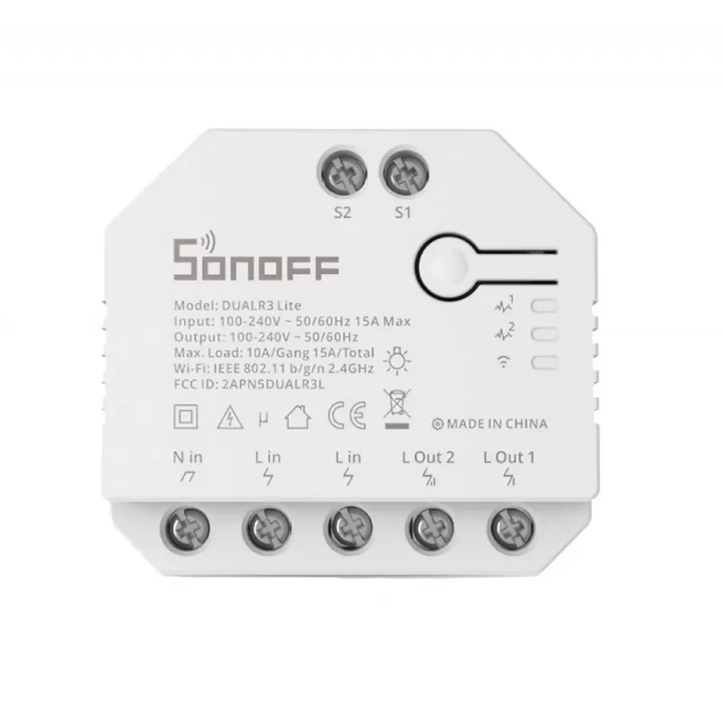 Interruptor Smart Sonoff DUALR3 Lite Wi-Fi 2V - Wh...