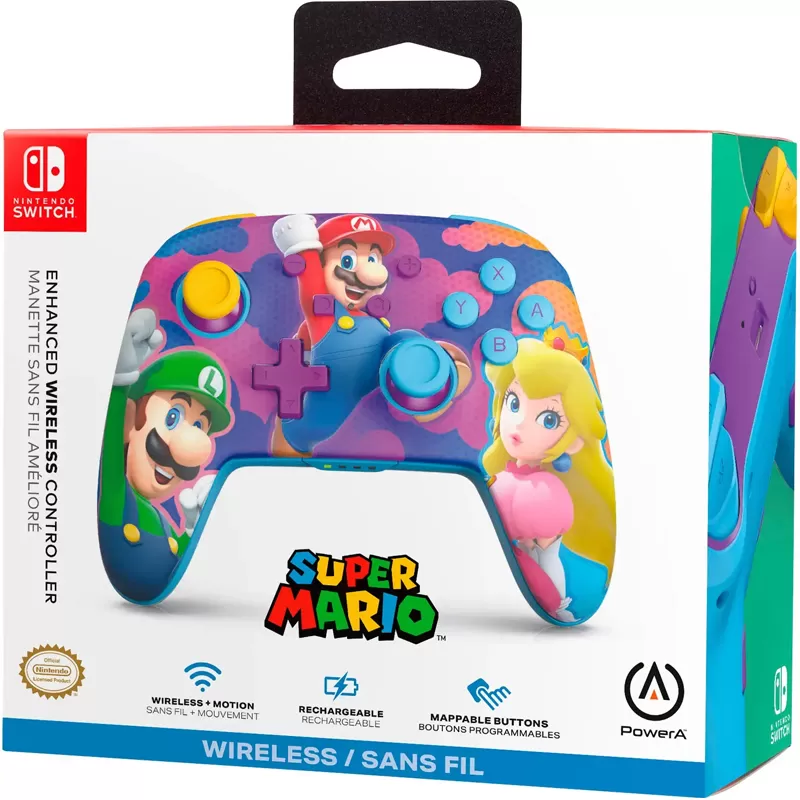 Control Wireless PowerA Nintendo Switch - Super Mario Color Splash Heroes (PWA-A-09111)