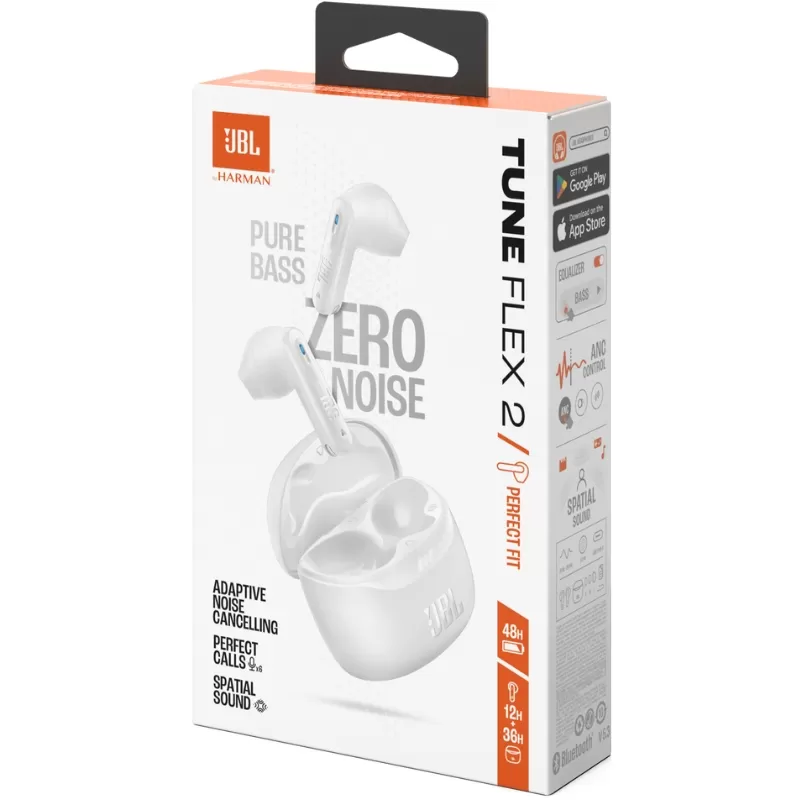 Auricular JBL Tune Flex 2 Bluetooth ANC - White