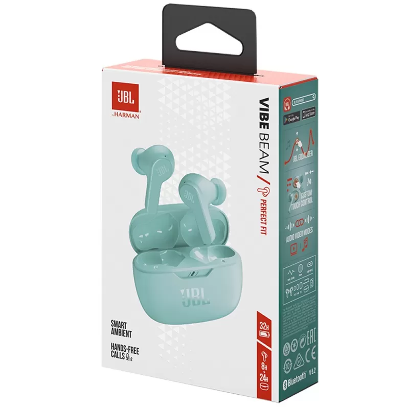 Auricular JBL Vibe Beam Bluetooth - Mint 