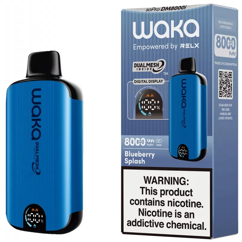 Vaper Descartable WAKA soPro 3% Nicotina 8000 Puff...