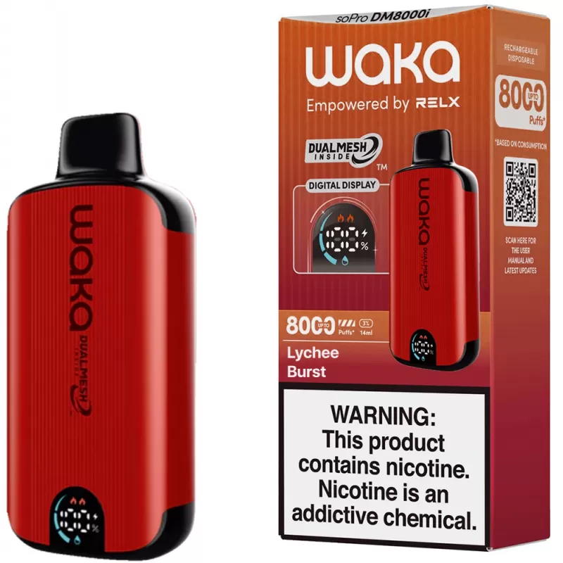 Vaper Descartable WAKA SoPro 3% Nicotina 8000 Puff...