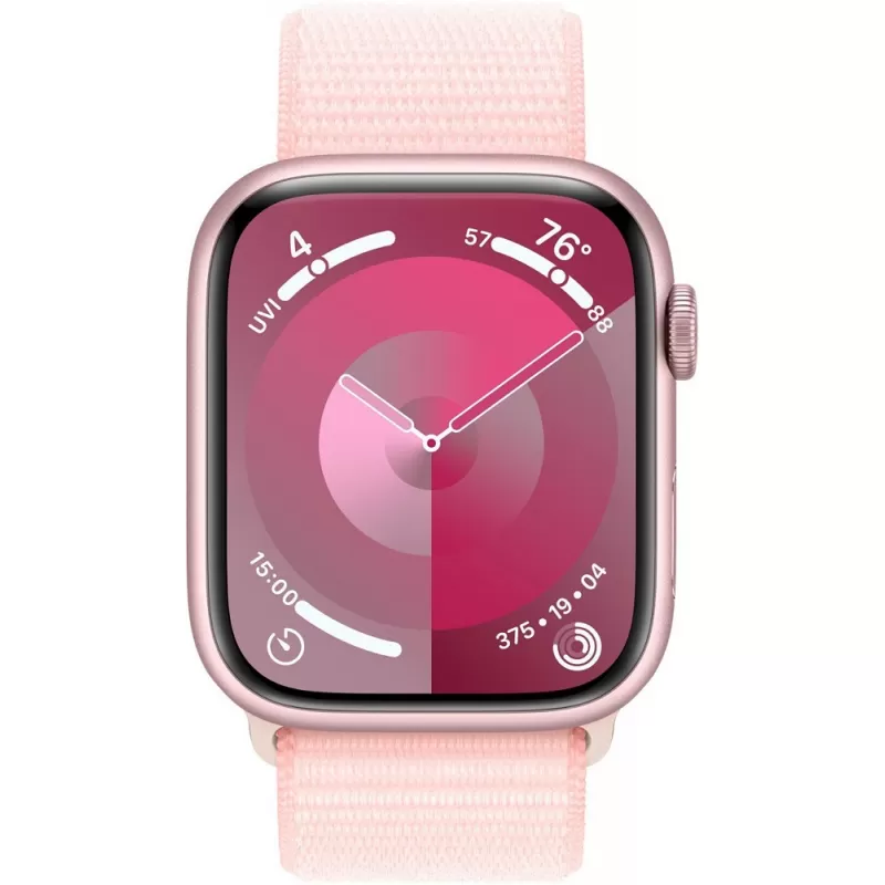 Apple Watch Series 9 MR9J3LL/A 45mm GPS - Pink Aluminum/Light Pink Sport Loop