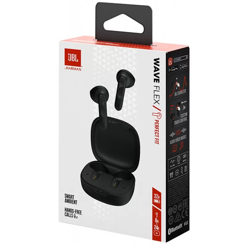 Auricular JBL Wave Flex Bluetooth - Black